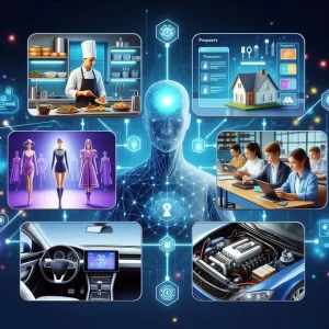 Visualisasi representasi AI menghasilkan video profesional dengan cepat untuk berbagai kebutuhan bisnis.