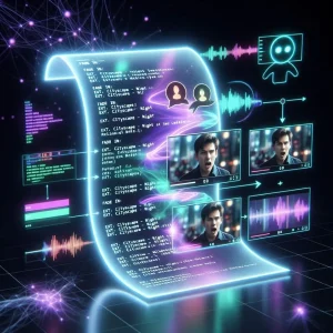 Ilustrasi dashboard jasa video AI script to video